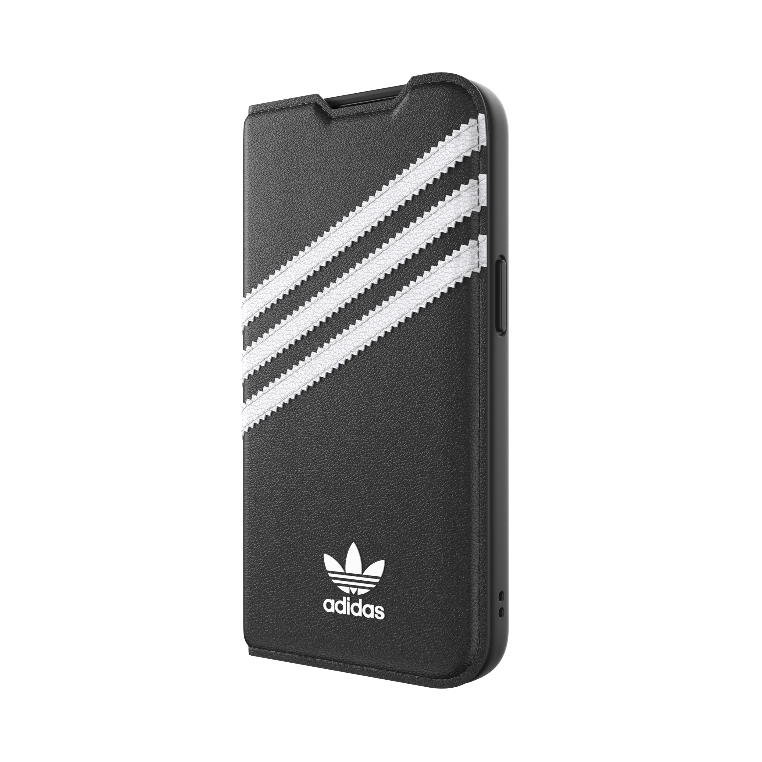 14, Booklet ADIDAS APPLE, BLACK PU, Backcover, IPHONE Case