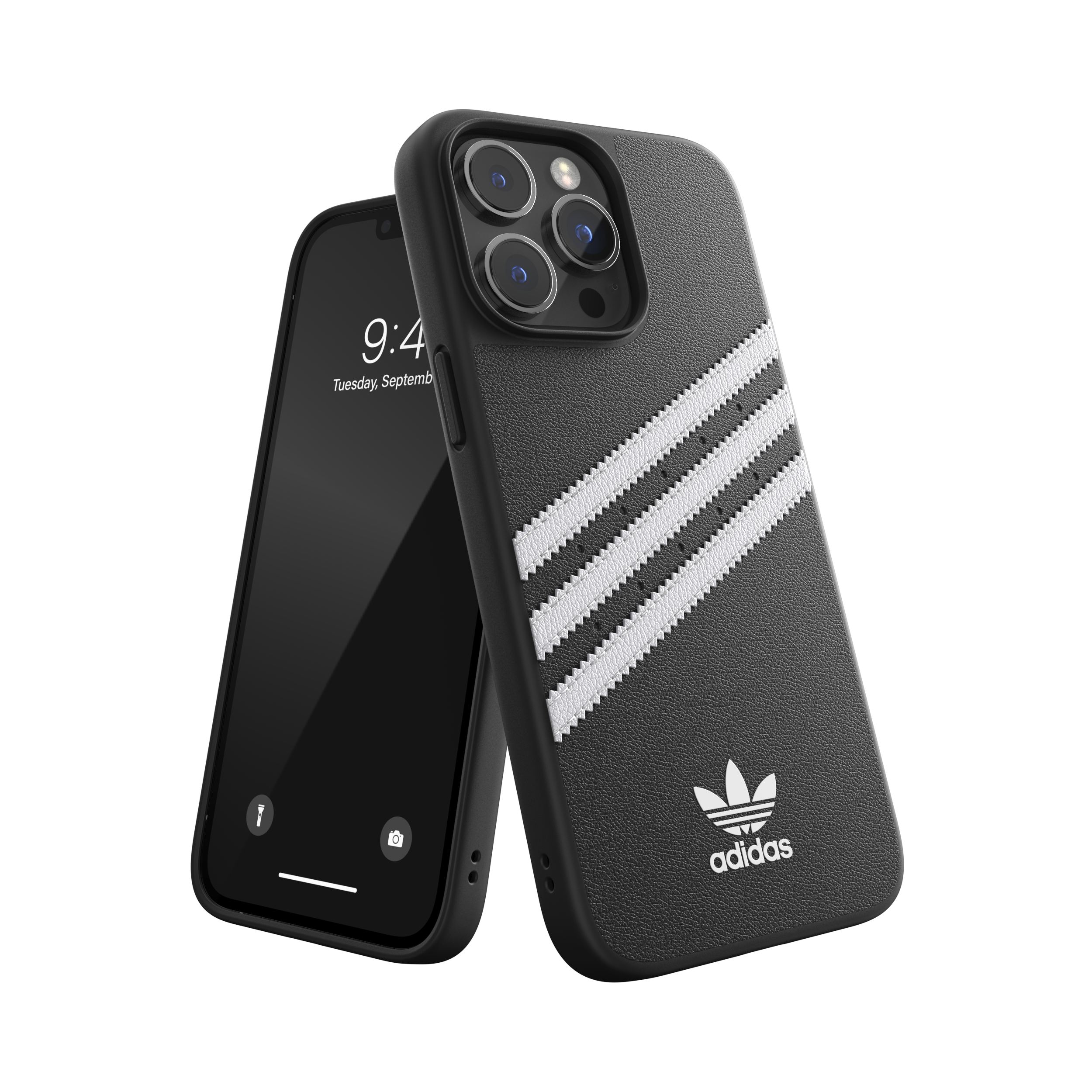 ADIDAS Moulded Case PU, 14 Backcover, PRO MAX, IPHONE APPLE, BLACK