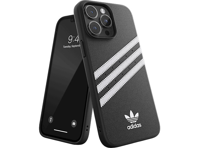 ADIDAS Moulded Case PU, Backcover, APPLE, IPHONE 14 PRO MAX, BLACK