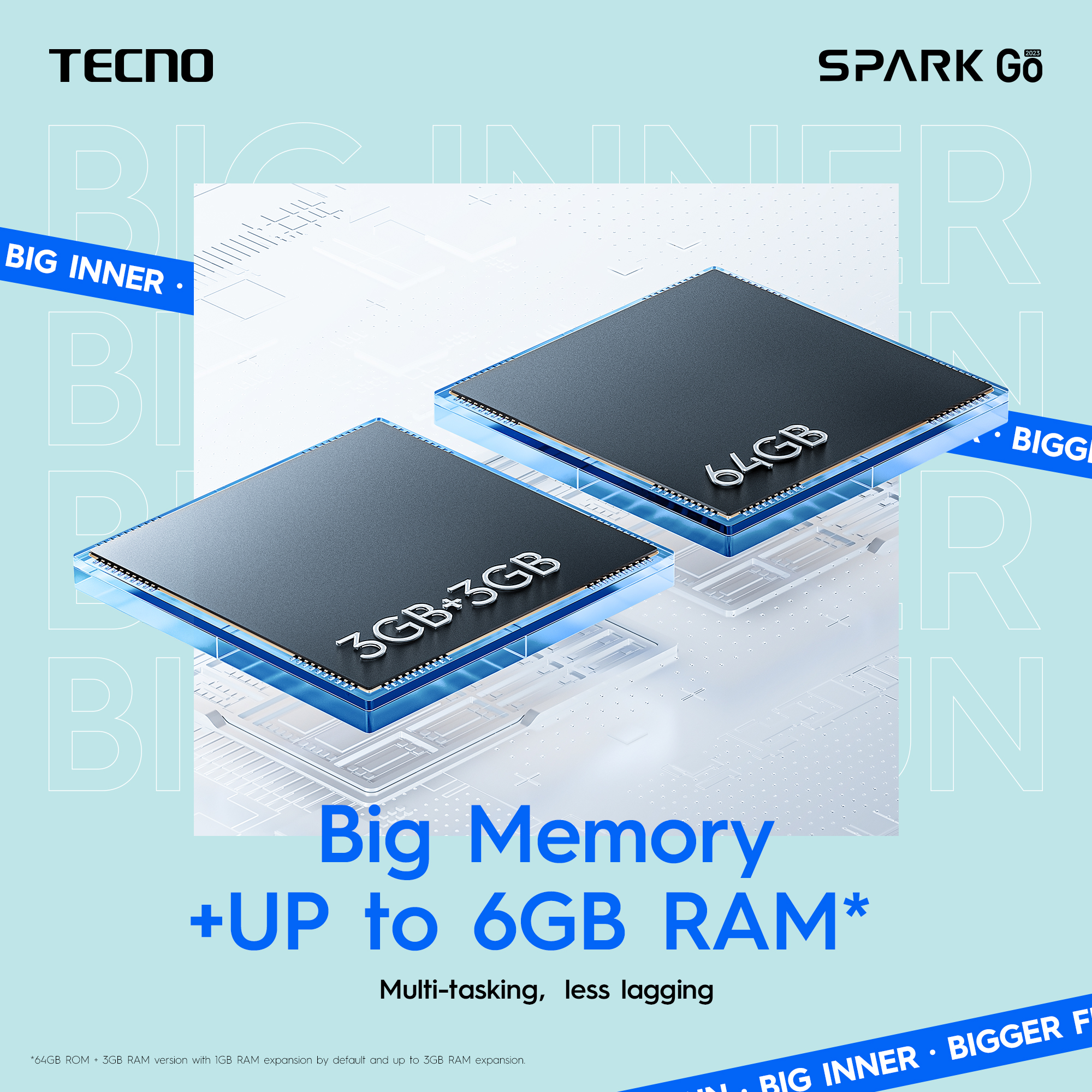 TECNO MOBILE Spark Blau SIM 2023 Go 64 GB Dual