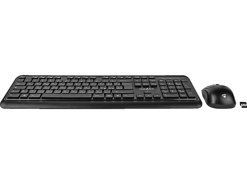 Schwarz KBMCW100BKIT, Tastatur-Set, Maus und NEDIS