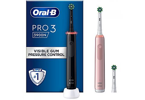 ORAL-B Pro 3 3900 Elektrische Zahnbürste schwarz/pink | SATURN