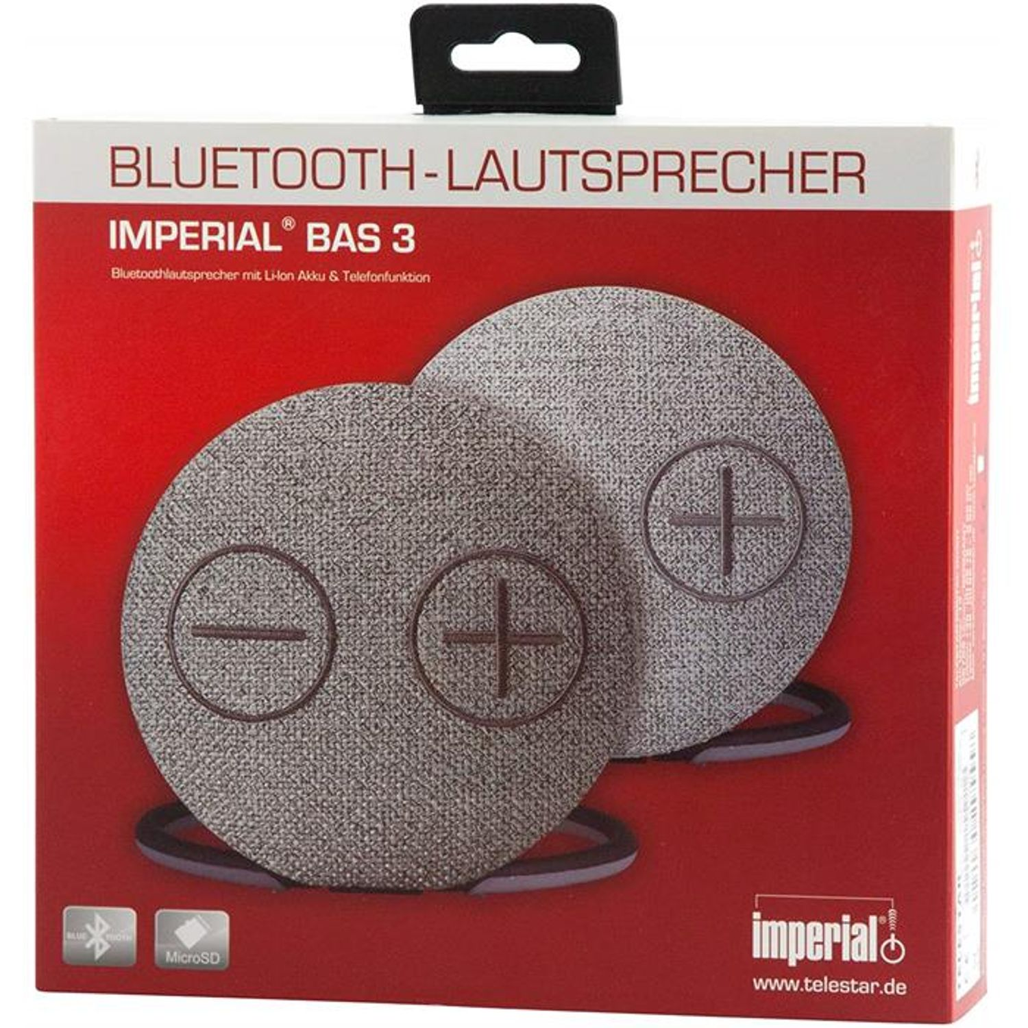 Bluetooth-Lautsprecher, IMPERIAL 3 dunkelgrau/schwarz BAS