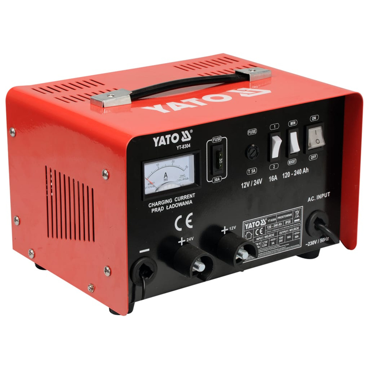 YATO 434492 Batterieladegerät Universal, Red