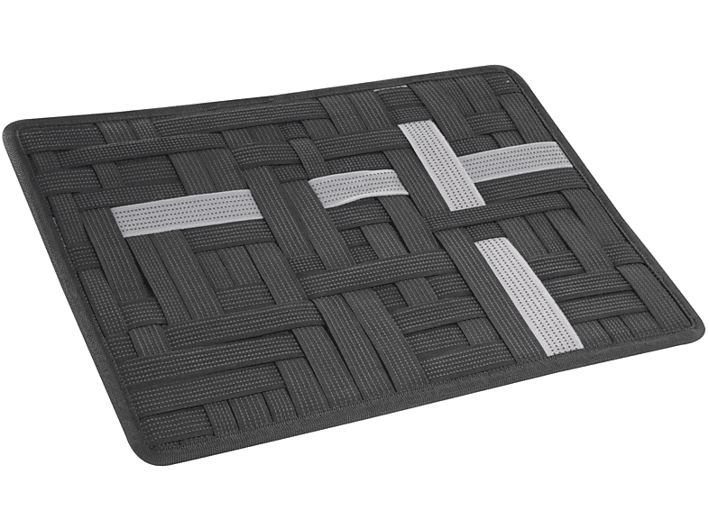ULTRON RealLife Universal für flexiblem Full keeper Tablet Befestigungssystem Schwarz Polyester, Organizer Schutzhülle Cover mit 9