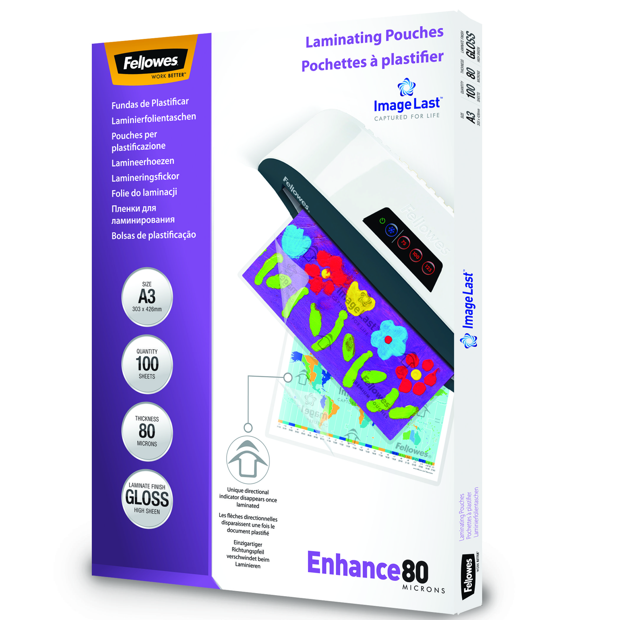 FELLOWES Fellowes IL Lamineerhoezen A3 80 micron (100 stuks) Laminierfolien