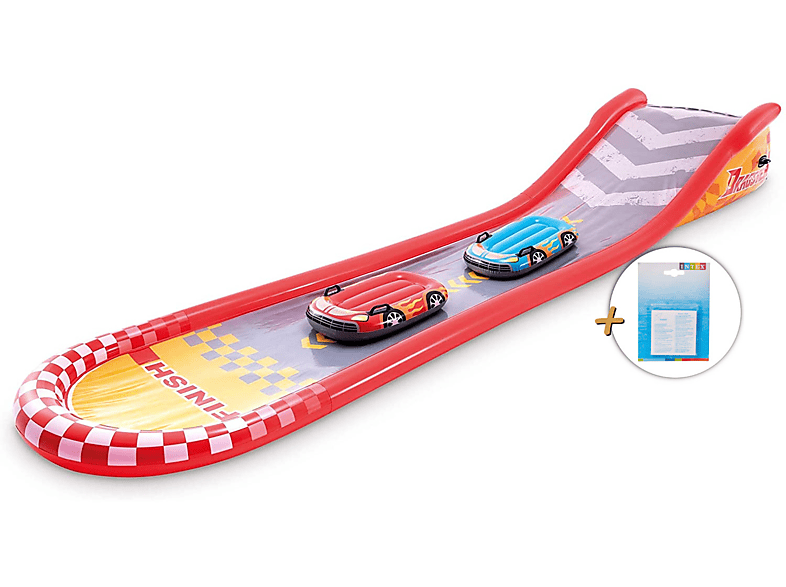 INTEX Wasserrutsche - Racing Fun (561x119x76cm) + extra Reparaturflicken Wasserspielzeug