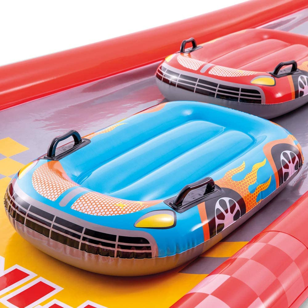 Reparaturflicken + Fun Wasserspielzeug - Racing extra INTEX Wasserrutsche (561x119x76cm)
