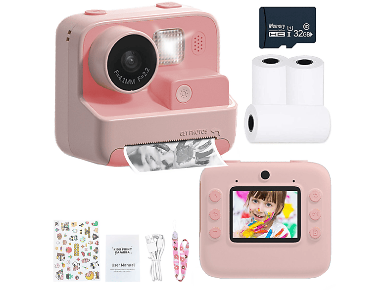 KINSI Kinder-Polaroidkamera Sofortbildkamera, Polaroid Rosa | MediaMarkt