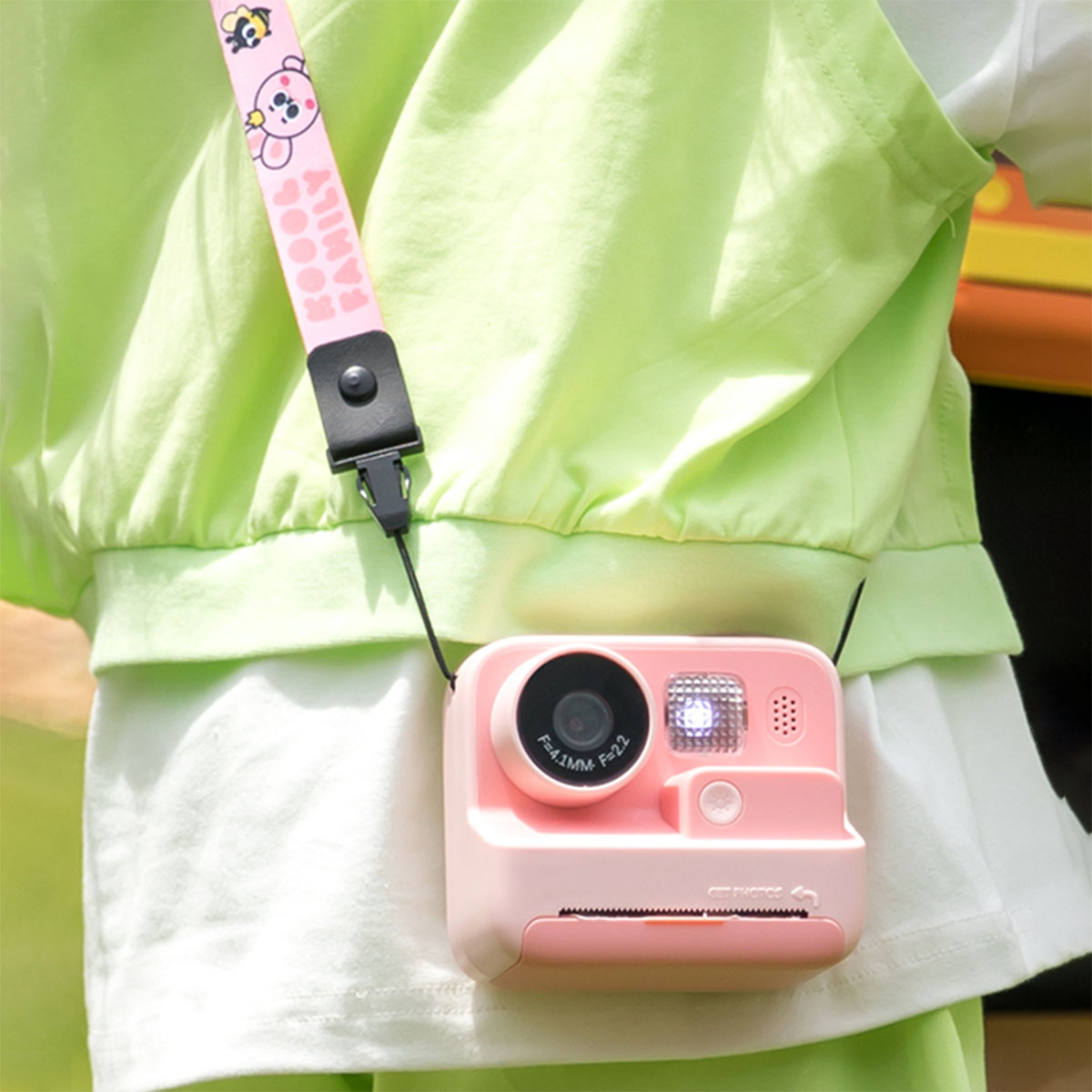 Druckkamera, Megapixel JA Polaroid 48 Sofortbildkamera, Spielzeugkamera, KIND Kinderkamera, Rosa