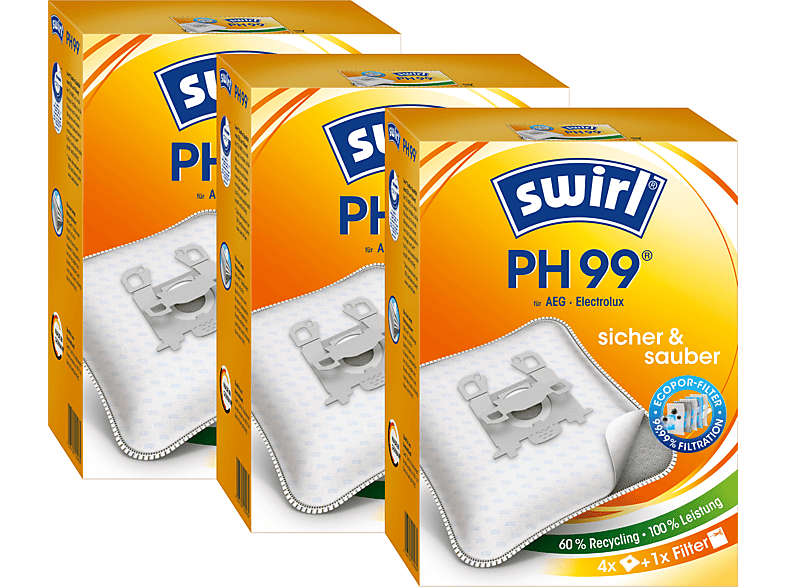 SWIRL PH 99 EcoPor® Staubsaugerbeutel