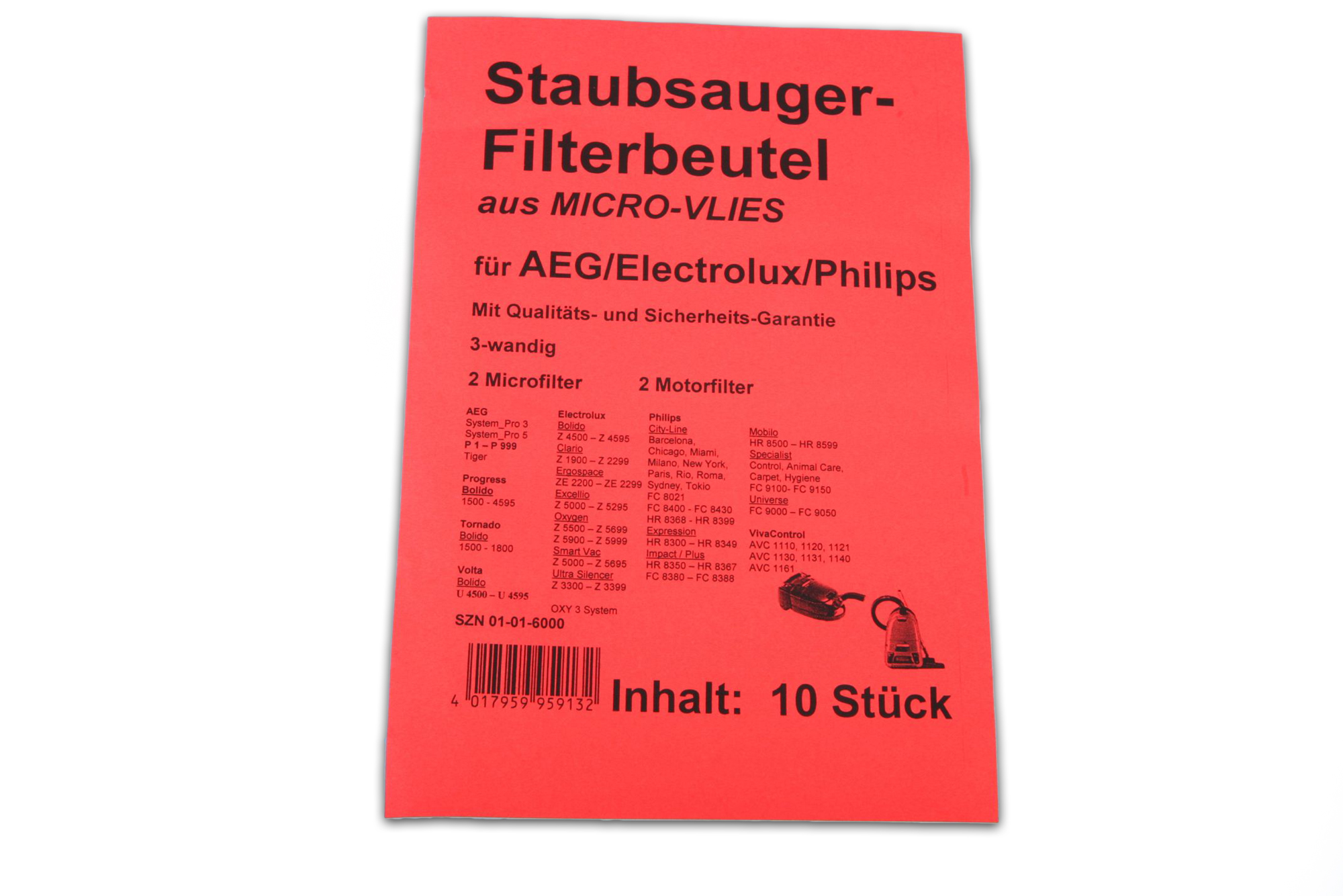 STAUBSAUGERLADEN.DE Hochwertige Staubbeutel für Philips, Ersatz Staubsaugerbeutel PH86, AEG, Electrolux für Swirl PH96