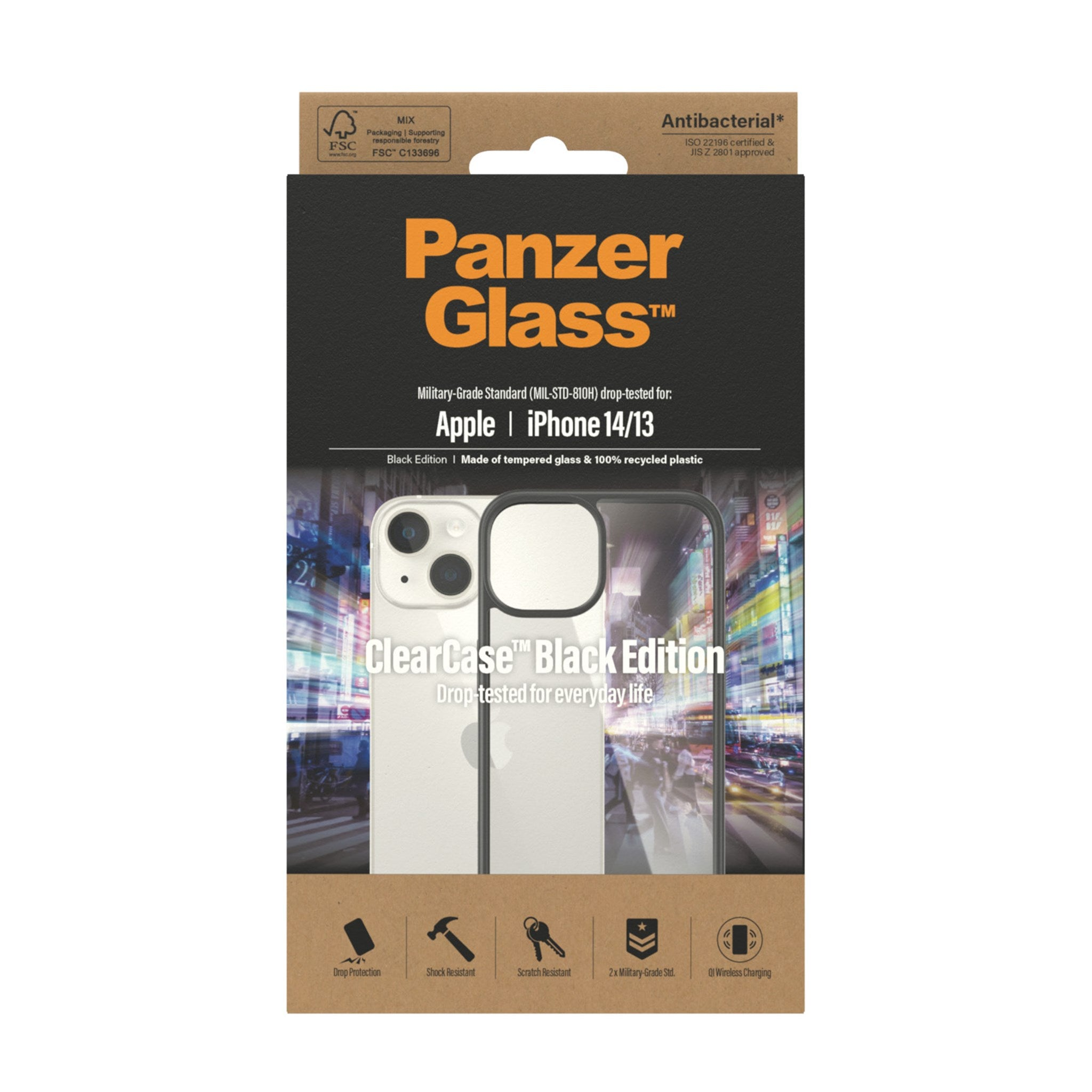 PANZERGLASS ClearCase, iPhone | 14 13, Backcover, Apple, Transparent iPhone