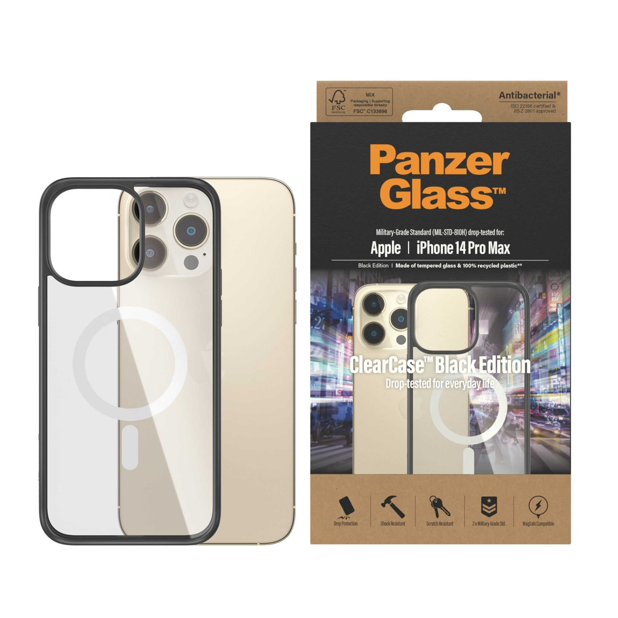 Max, iPhone Backcover, 14 PANZERGLASS ClearCase Apple, Transparent MagSafe, Pro