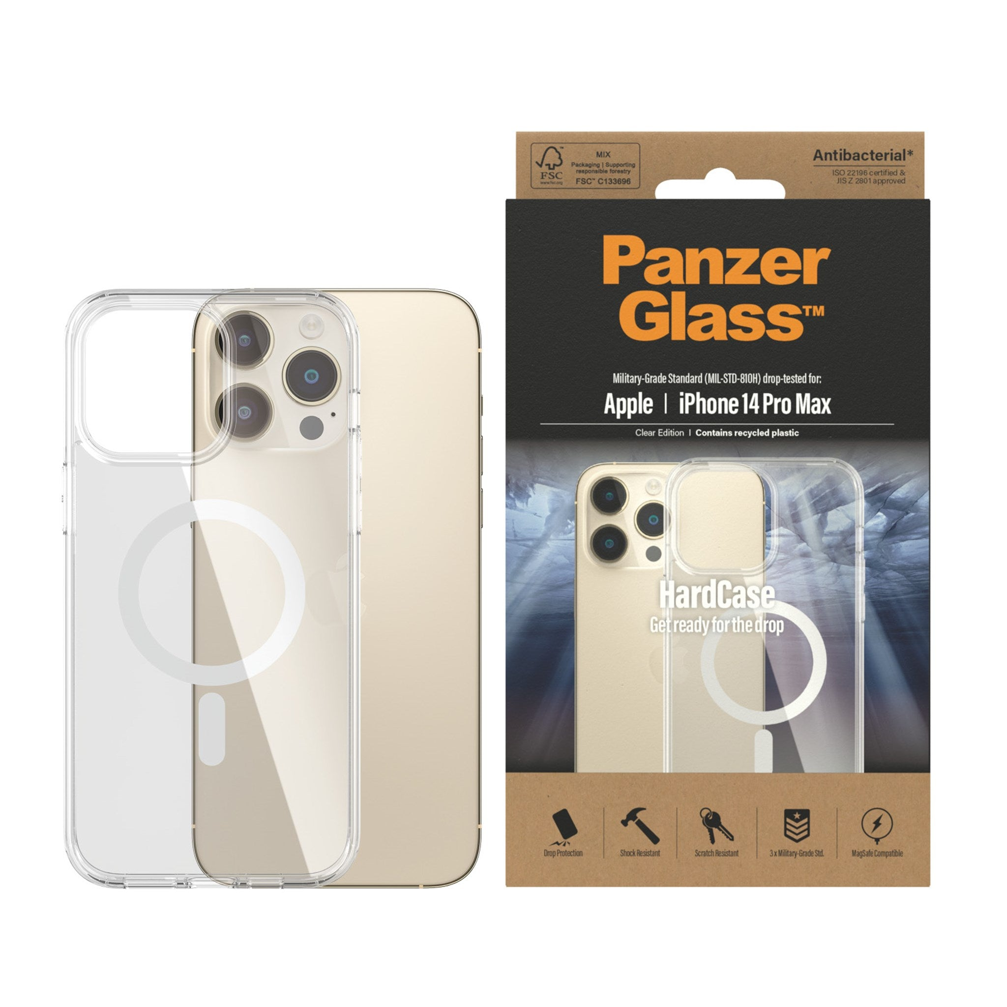 Transparent Pro HardCase Max, Backcover, iPhone 14 MagSafe, PANZERGLASS Apple,
