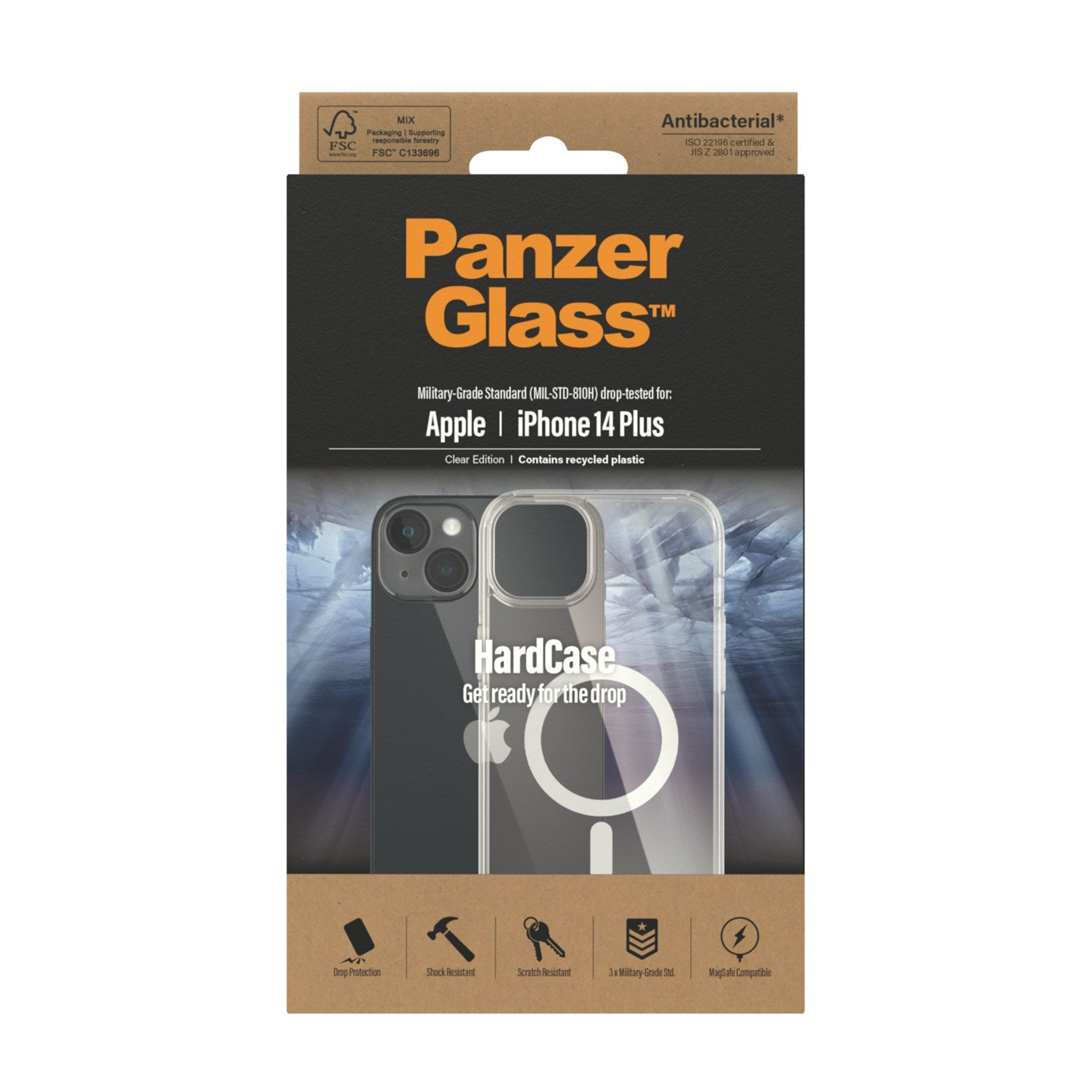 Plus, HardCase 14 Apple, MagSafe, Backcover, iPhone Transparent PANZERGLASS