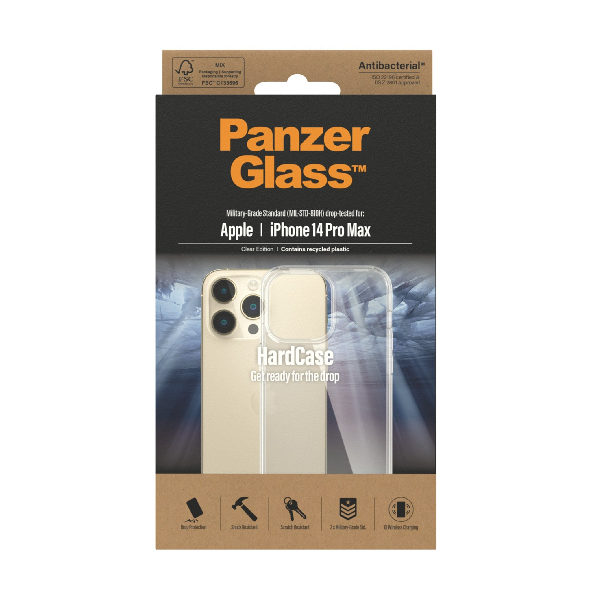iPhone HardCase, Transparent PANZERGLASS 14 Pro Backcover, Apple, Max,