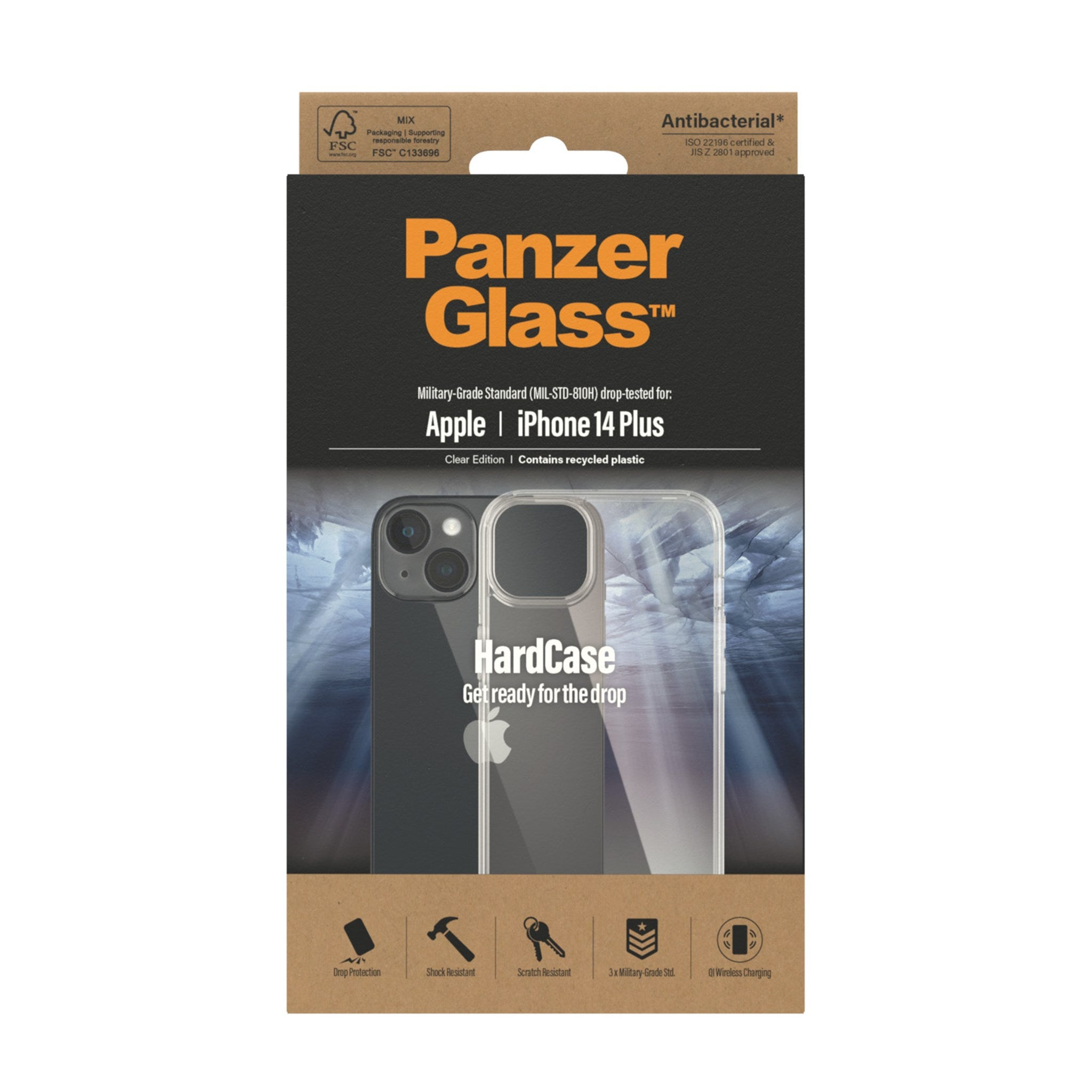 PANZERGLASS HardCase, Backcover, Apple, 14 Transparent Plus, iPhone