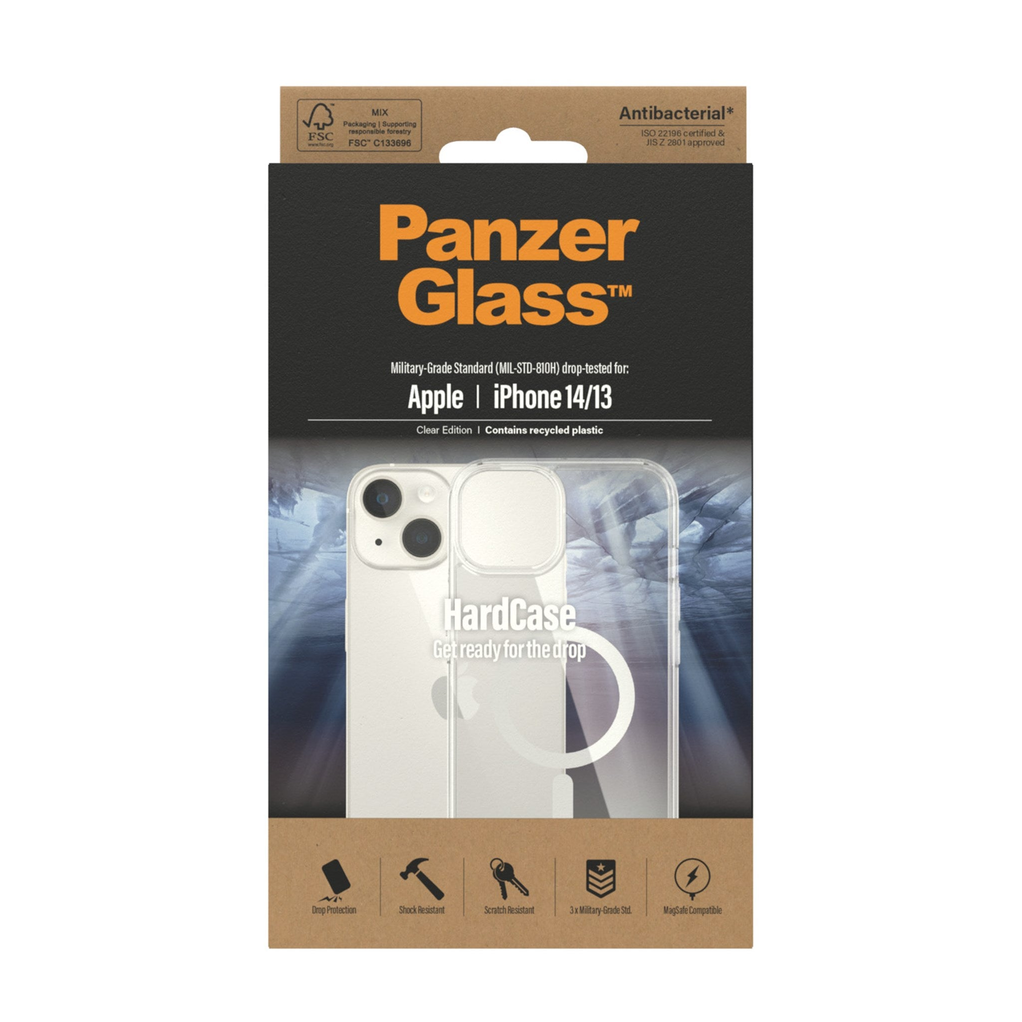 PANZERGLASS HardCase MagSafe, 13, Backcover, 14 iPhone Transparent Apple, | iPhone