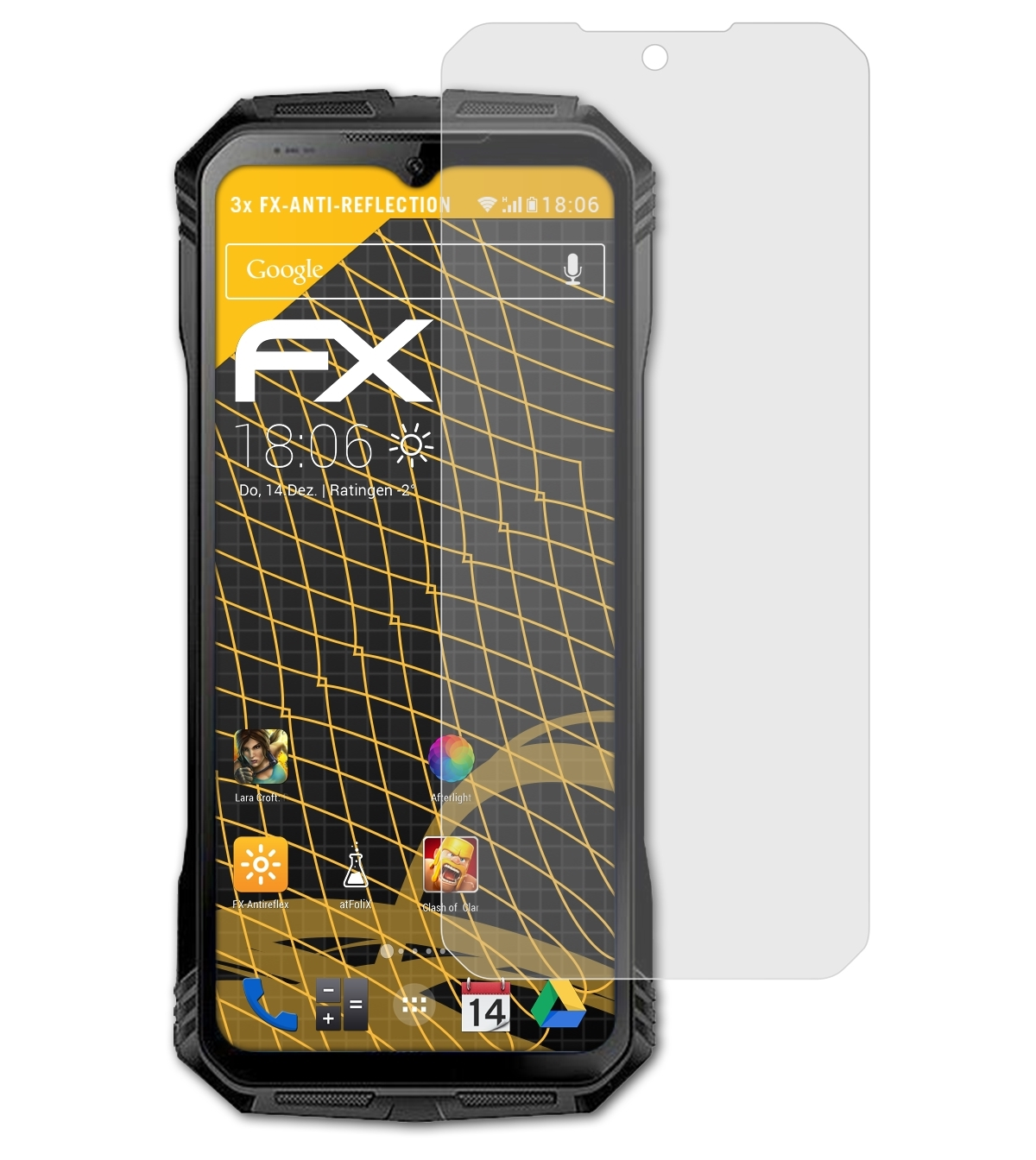 FX-Antireflex 3x Doogee Displayschutz(für ATFOLIX S100)