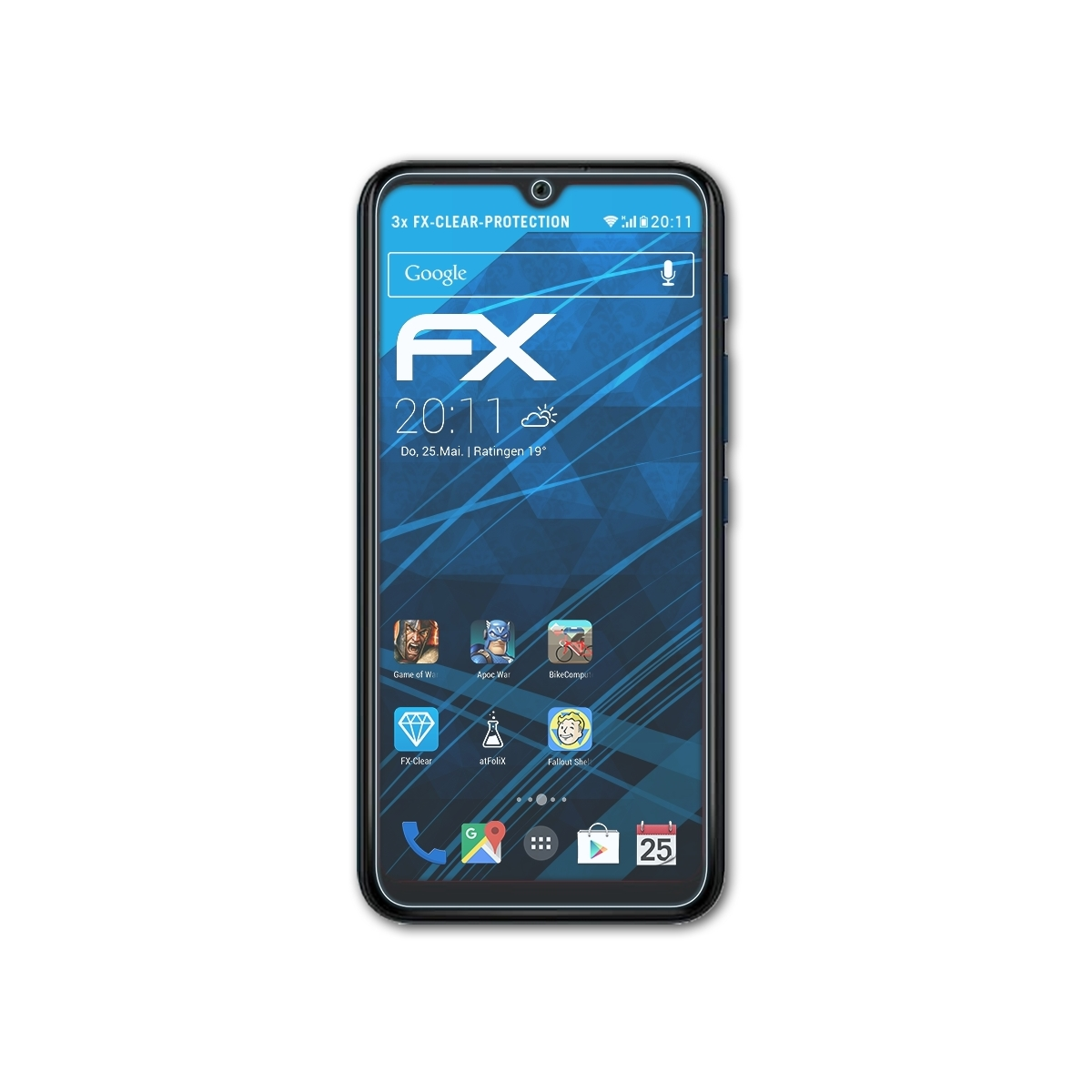 ATFOLIX 3x FX-Clear Displayschutz(für Wiko Y62 Plus)