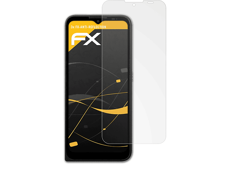 ATFOLIX 3x FX-Antireflex Displayschutz(für Motorola Defy (2021))