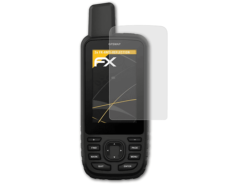 ATFOLIX 3x FX-Antireflex GPSMap Displayschutz(für Garmin 67)