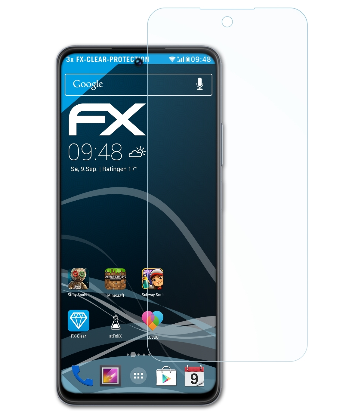 FX-Clear Realme C55) ATFOLIX Displayschutz(für 3x