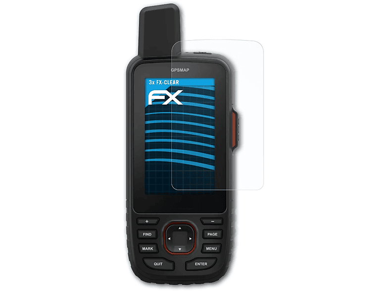 ATFOLIX 3x FX-Clear Displayschutz(für GPSMap 67i) Garmin