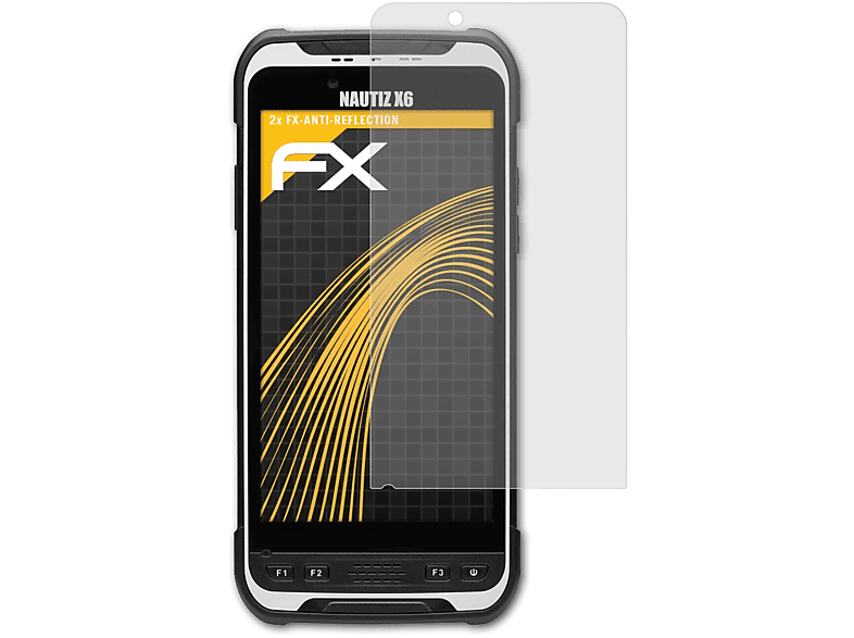 ATFOLIX 2x FX-Antireflex X6) Nautiz Handheld Displayschutz(für