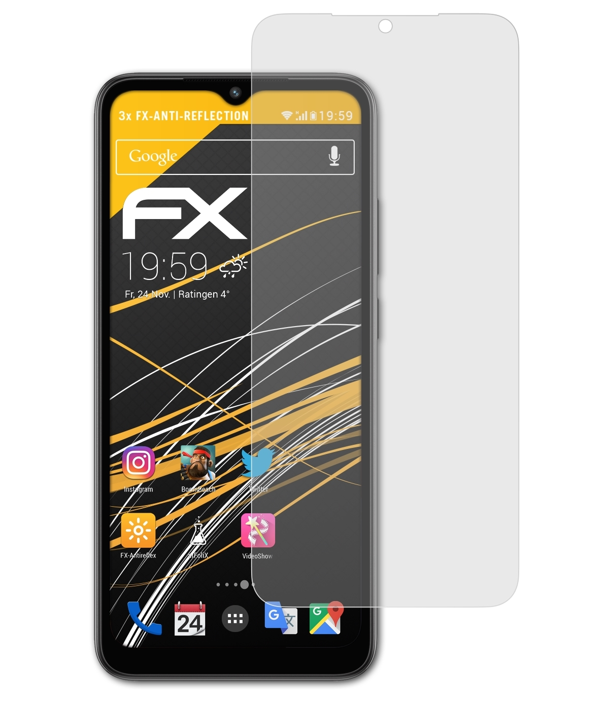 ATFOLIX 3x A2) Xiaomi FX-Antireflex Redmi Displayschutz(für