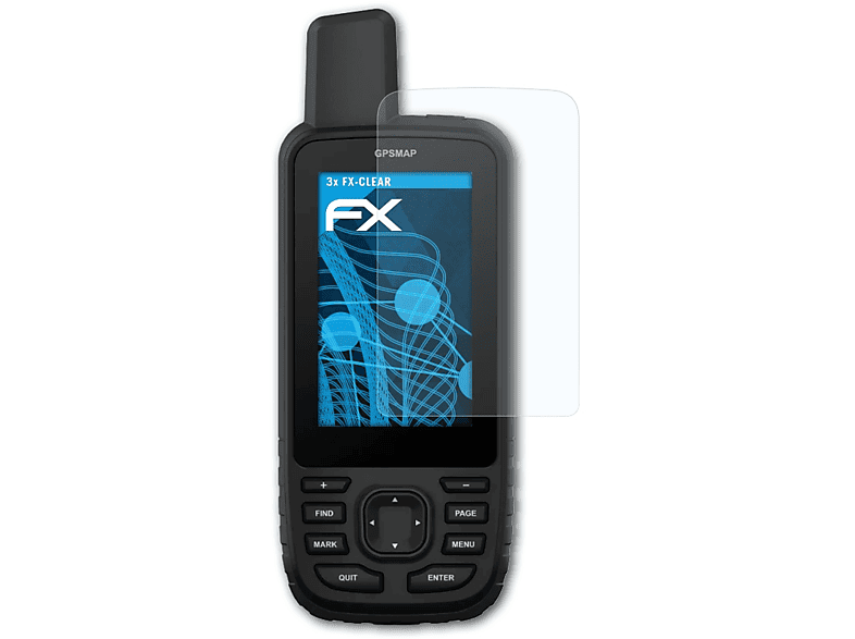 67) ATFOLIX Garmin 3x Displayschutz(für GPSMap FX-Clear