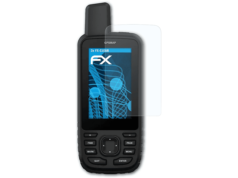 ATFOLIX FX-Clear Garmin Displayschutz(für 3x 67) GPSMap