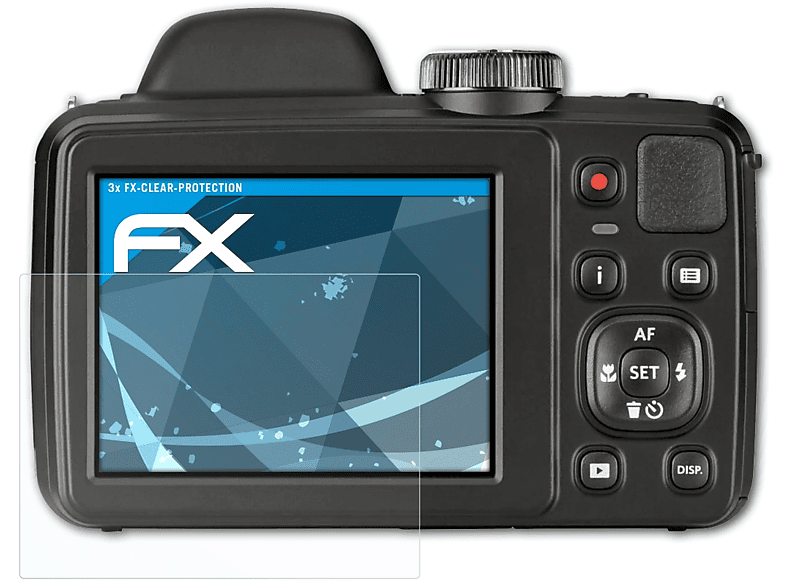 ATFOLIX 3x FX-Clear Displayschutz(für PixPro AZ422) Kodak