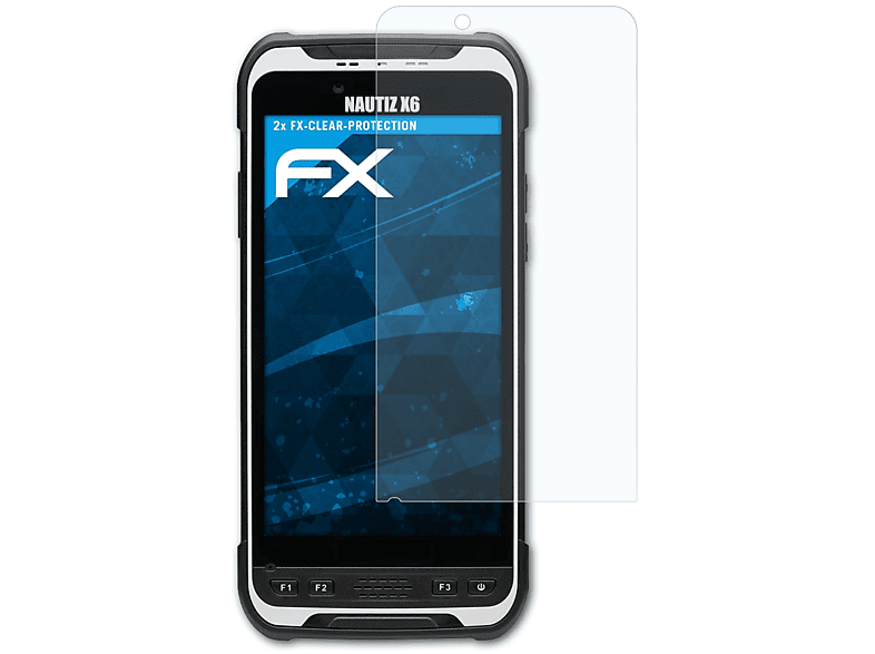 ATFOLIX 2x FX-Clear Displayschutz(für Handheld Nautiz X6)