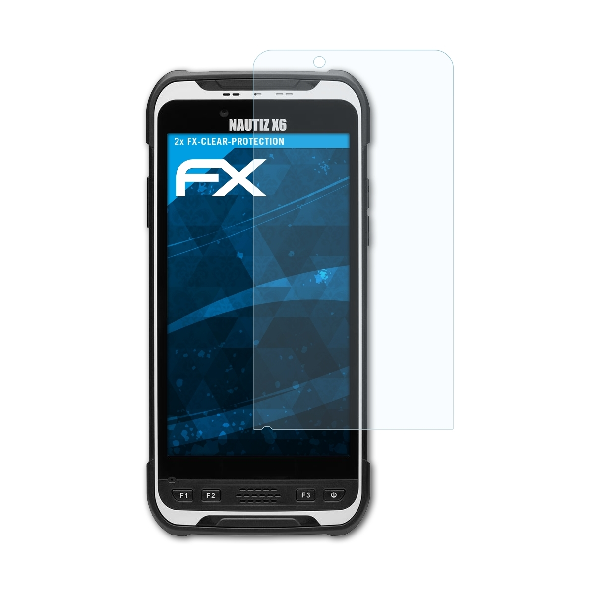 ATFOLIX 2x FX-Clear Displayschutz(für Handheld X6) Nautiz