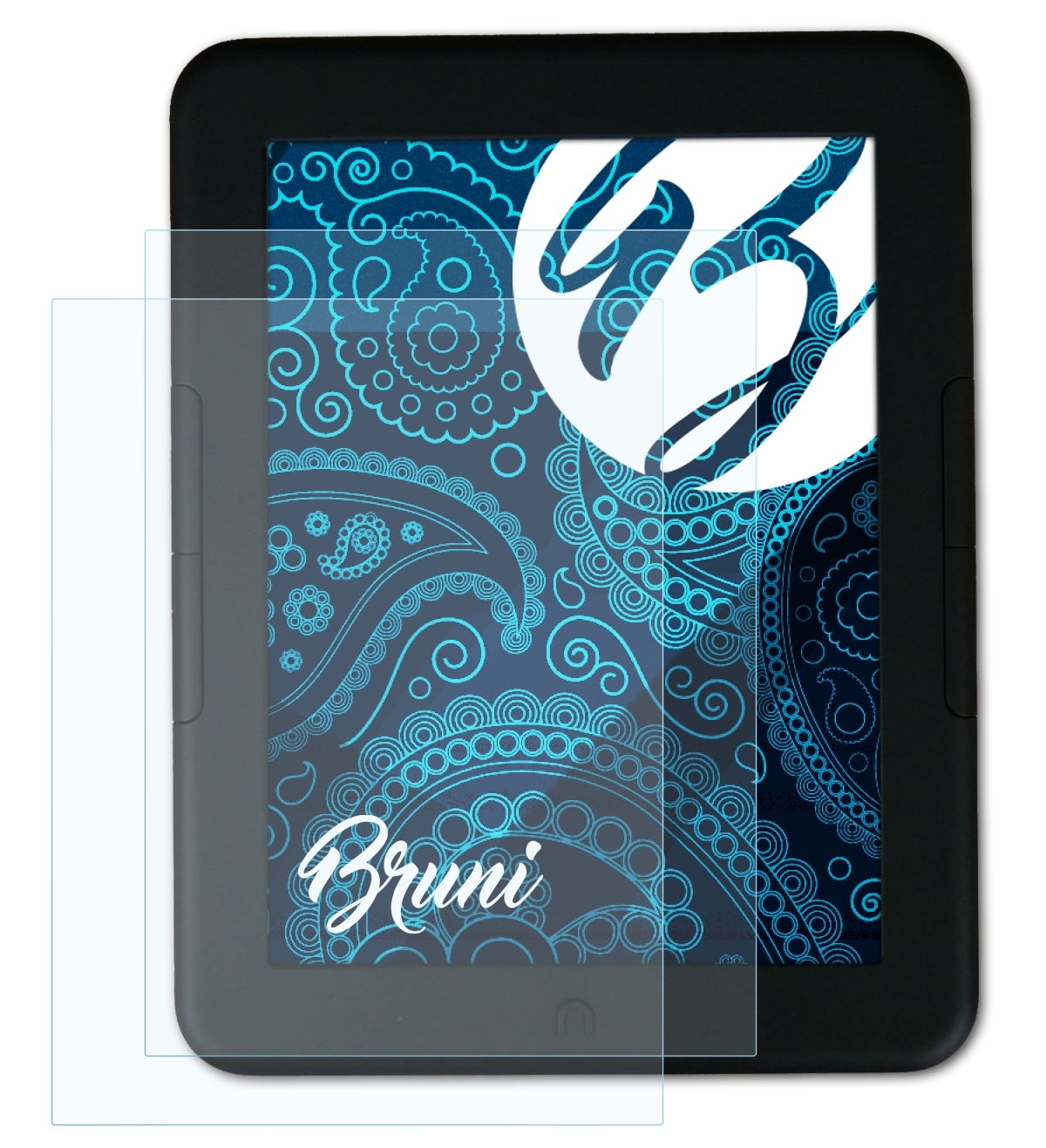 BRUNI 2x Basics-Clear Schutzfolie(für & NOOK Barnes 4e) GlowLight Noble