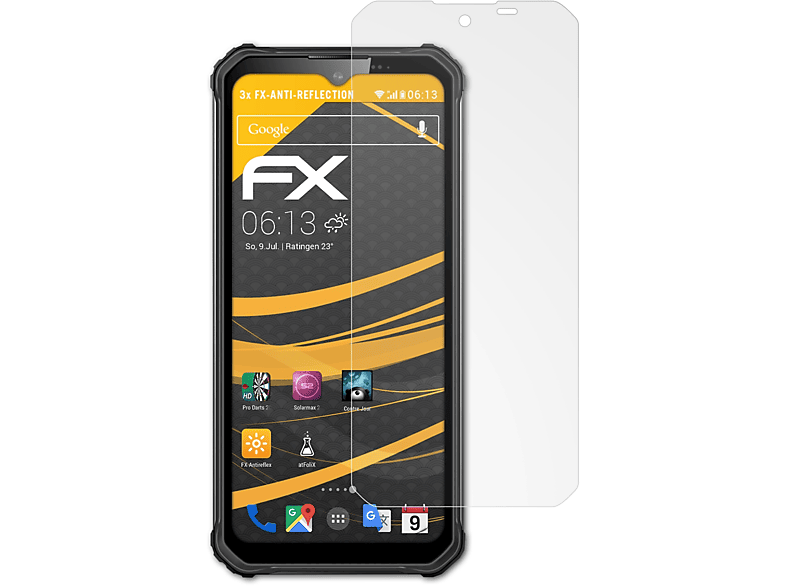 ATFOLIX 3x FX-Antireflex Displayschutz(für Oukitel WP22)
