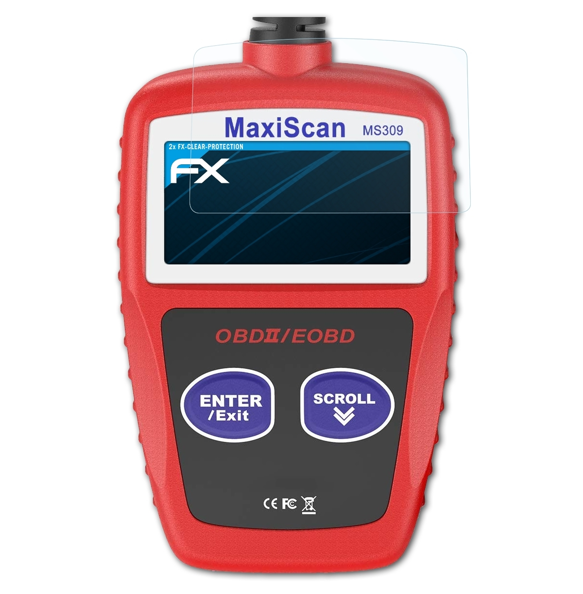 FX-Clear 2x MS309) Displayschutz(für MaxiScan ATFOLIX Autel