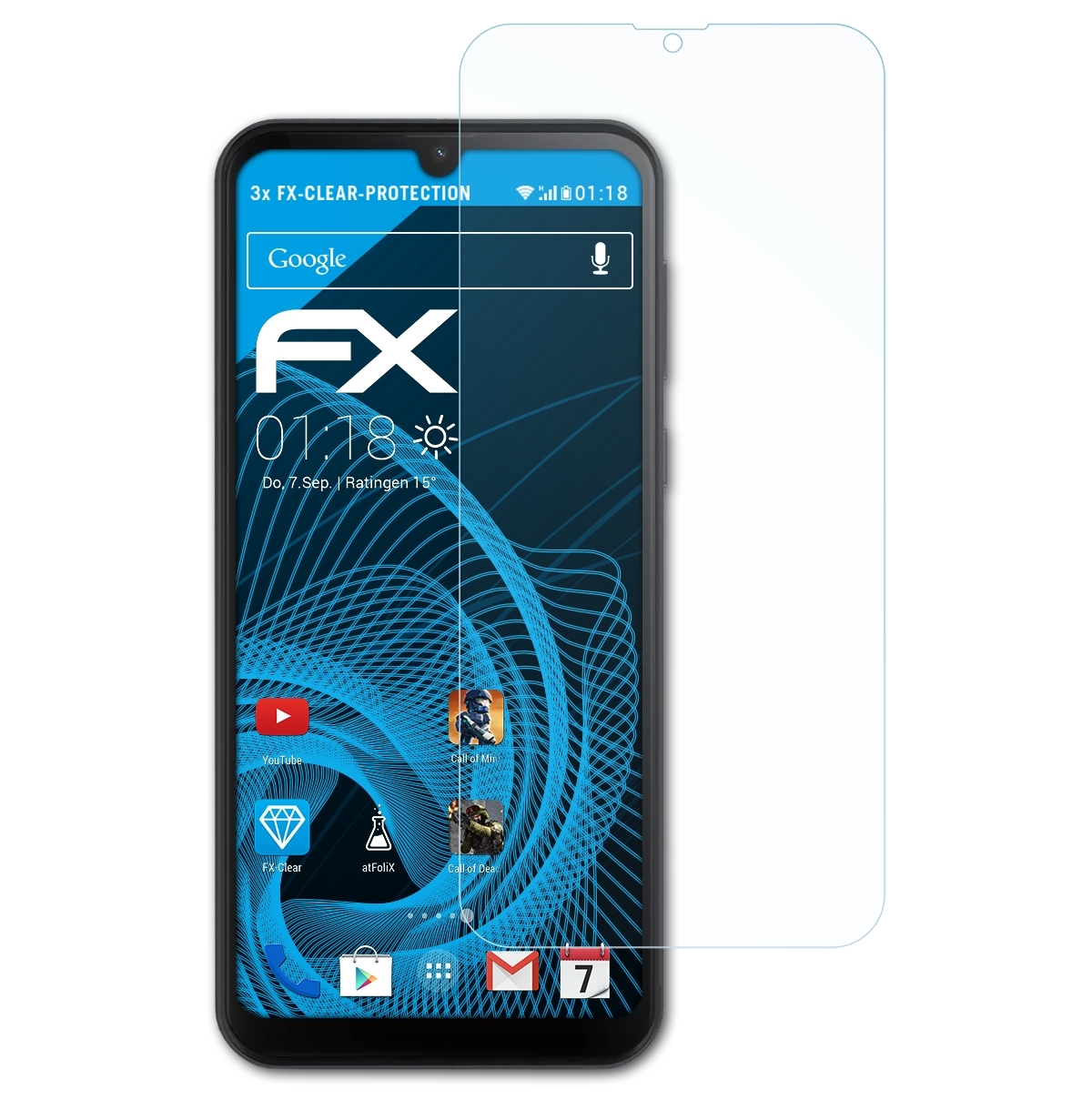ATFOLIX 3x FX-Clear Displayschutz(für Oscal Pro) C20