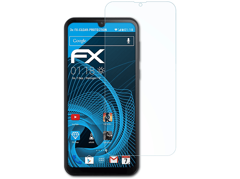 ATFOLIX 3x FX-Clear Displayschutz(für Oscal C20 Pro)