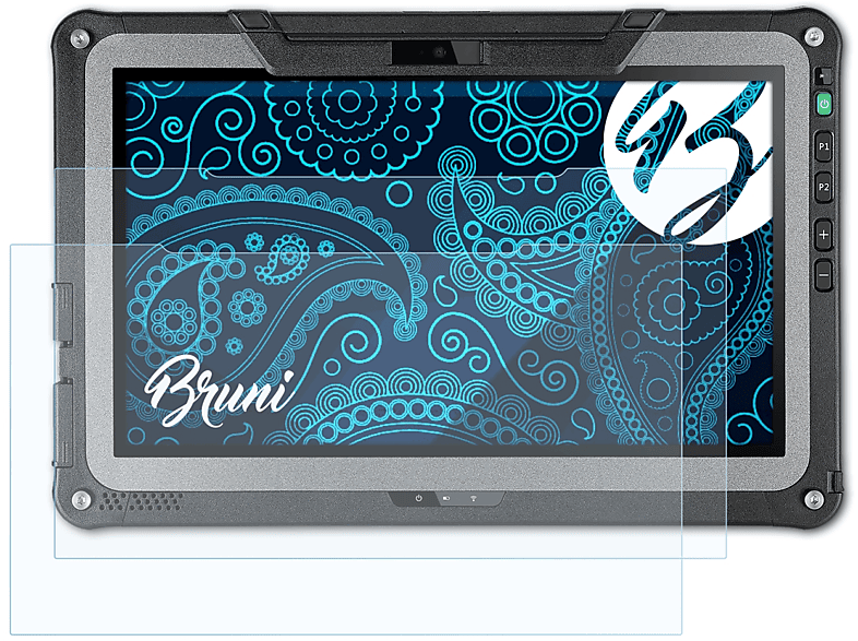 BRUNI 2x Basics-Clear Schutzfolie(für Getac F110 (Generation G6))