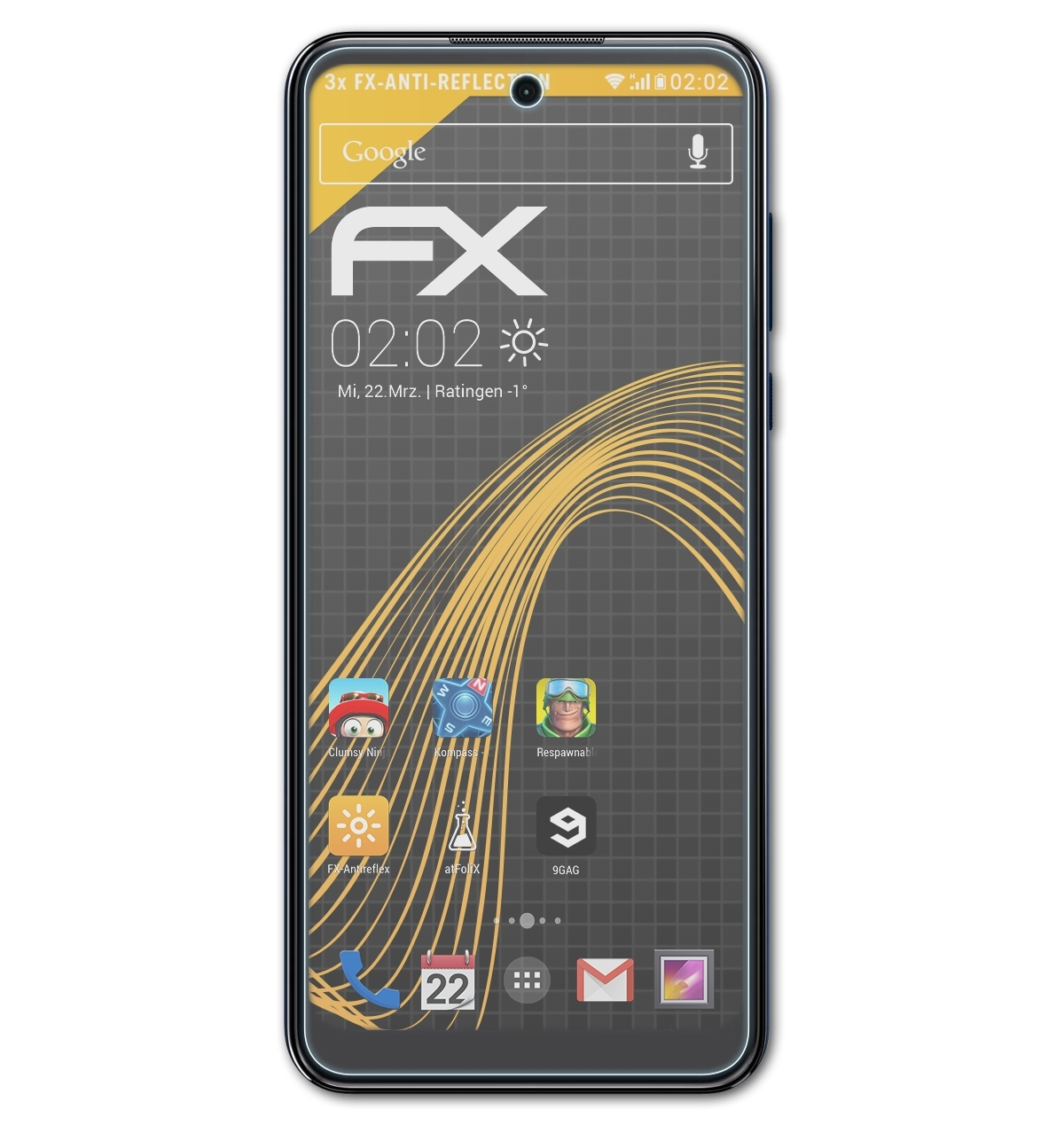 ATFOLIX 3x FX-Antireflex Displayschutz(für Motorola (2023)) G Play Moto
