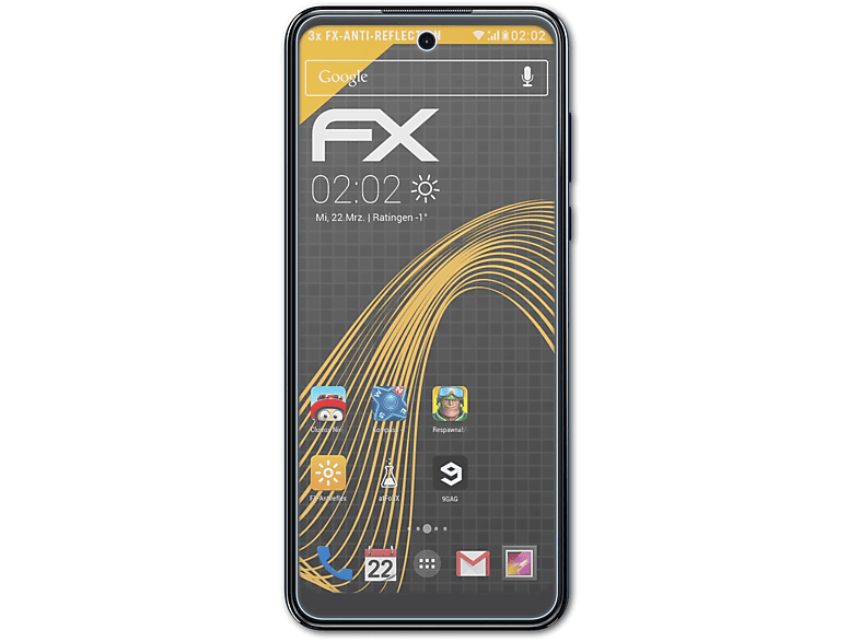 ATFOLIX 3x FX-Antireflex Displayschutz(für Motorola Moto G Play (2023))