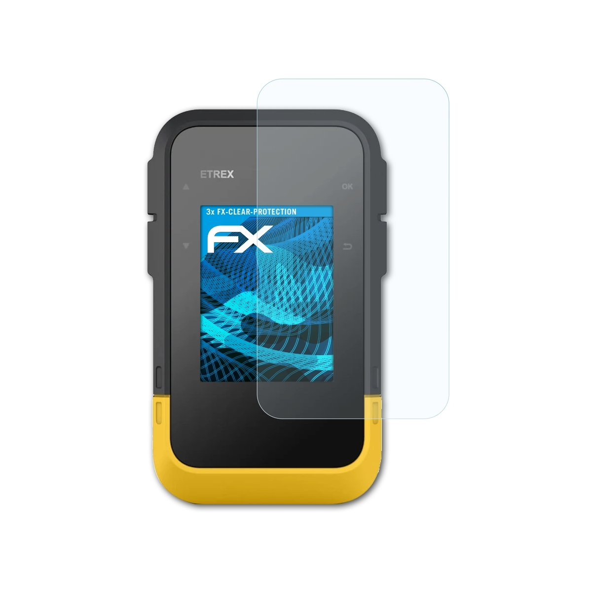 ATFOLIX 3x FX-Clear Displayschutz(für Garmin eTrex SE)