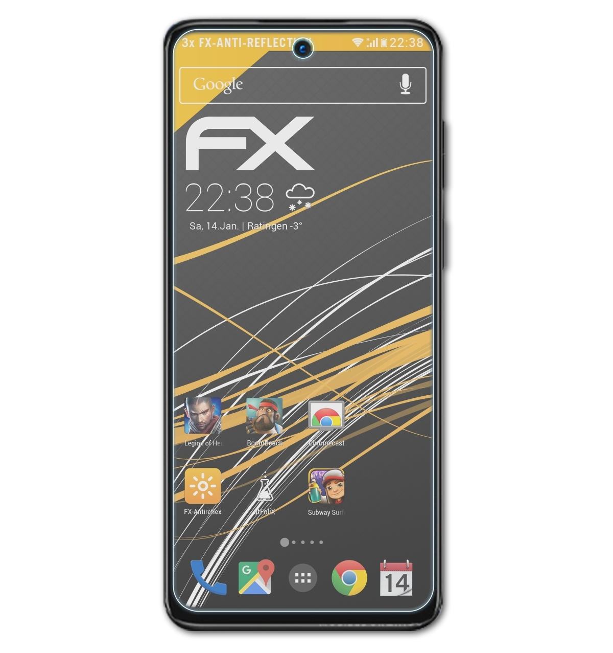 3x FX-Antireflex Moto ATFOLIX G53) Displayschutz(für Motorola