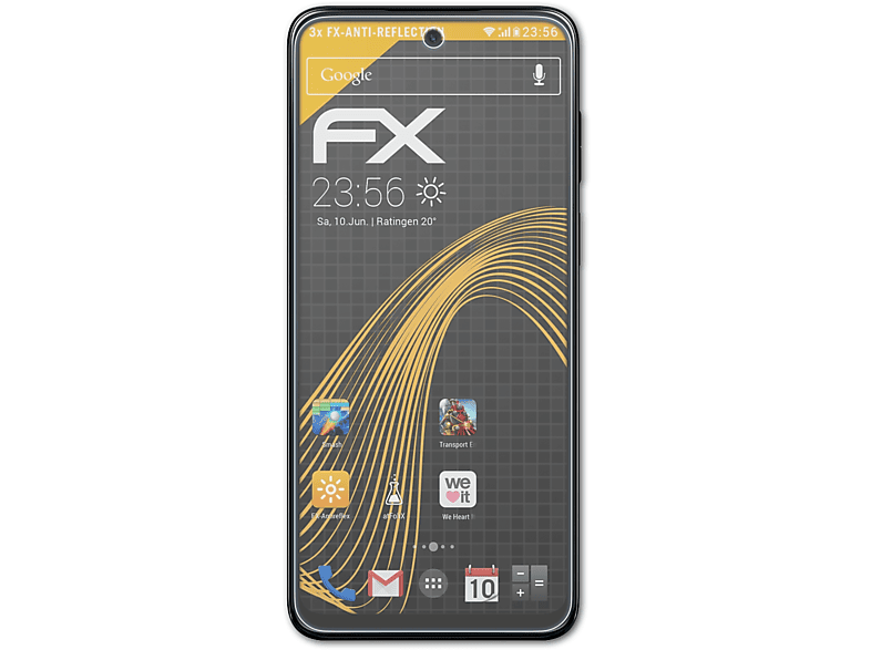 Displayschutz(für ATFOLIX 3x Motorola FX-Antireflex G13) Moto
