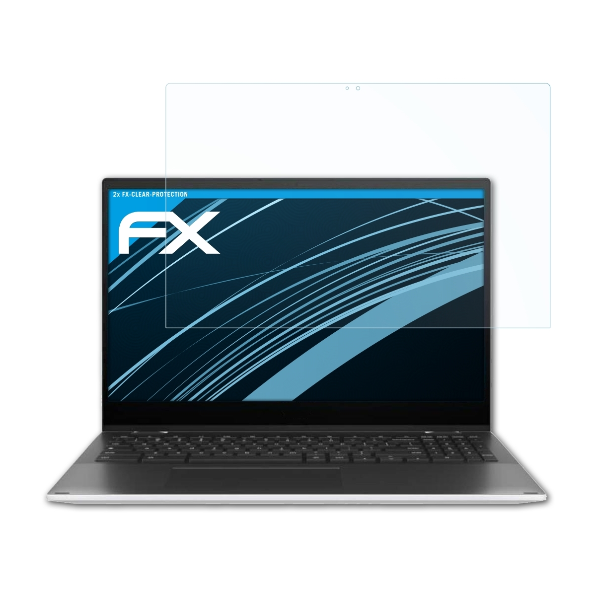 ATFOLIX 2x FX-Clear Asus Displayschutz(für Chromebook (CX5500)) CX5 Flip