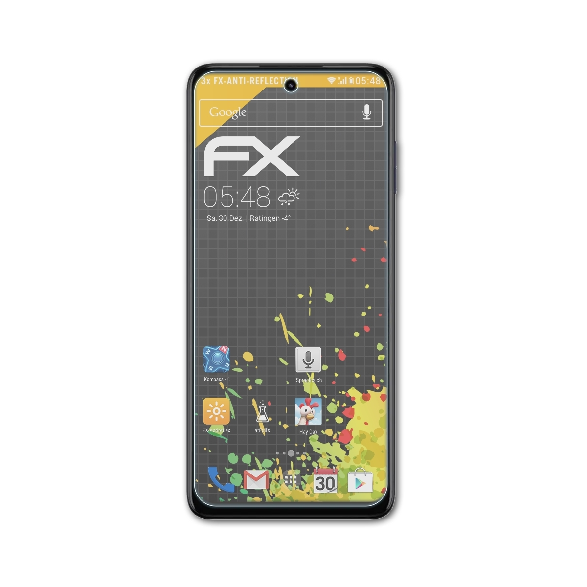 5G) Motorola G73 Displayschutz(für 3x Moto FX-Antireflex ATFOLIX