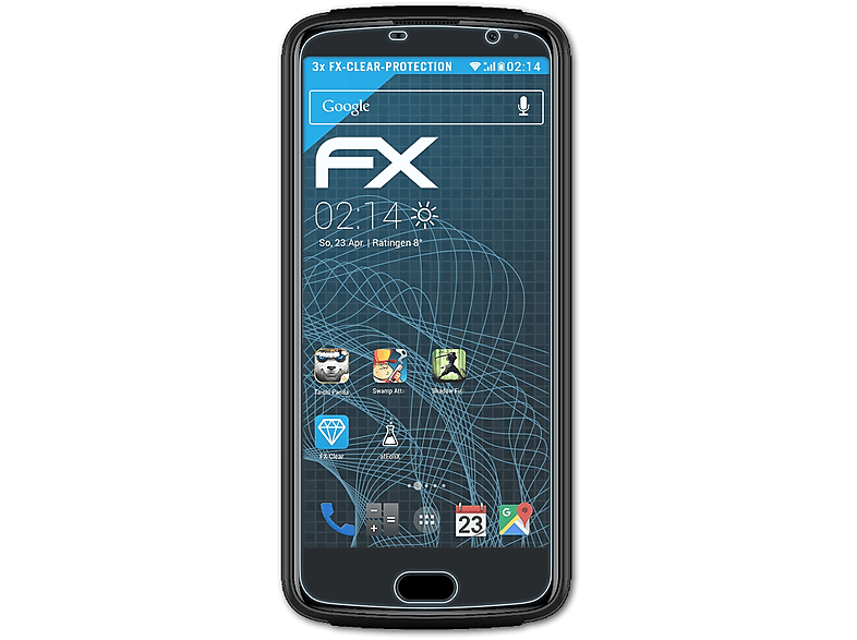ATFOLIX 3x Premium) Displayschutz(für Lite FX-Clear M7 Beafon